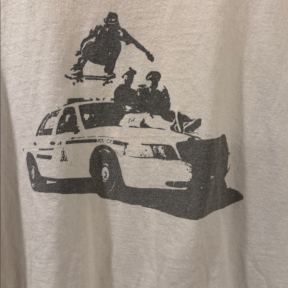 Vintage 90s rat city skateboards Yellow Rat Bastard NYC Skateboard Cop XXL
